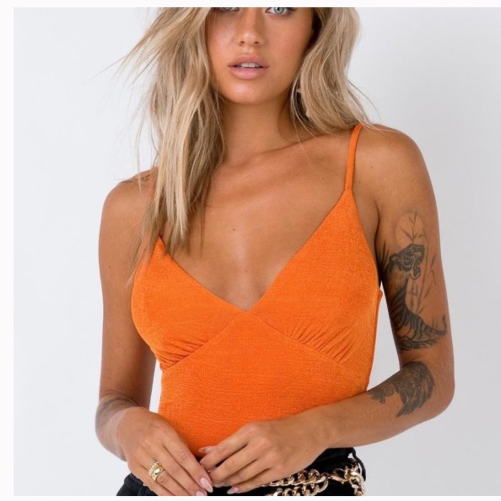 Princess Polly Orange Bodysuit